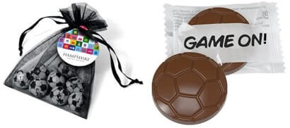 Chocolate-Football-Organza-Bags-Logo-Printed